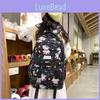 Shark Cute Cartoon Swimming Circle Star Pattern Student Backpack For Use School
