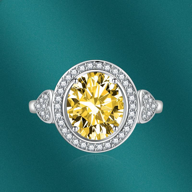 BELLA BOX Herzöffnung größenveränderbare Ringe für Frauen Zirkon Verlobungsfeier edlen Schmuck Geschenk