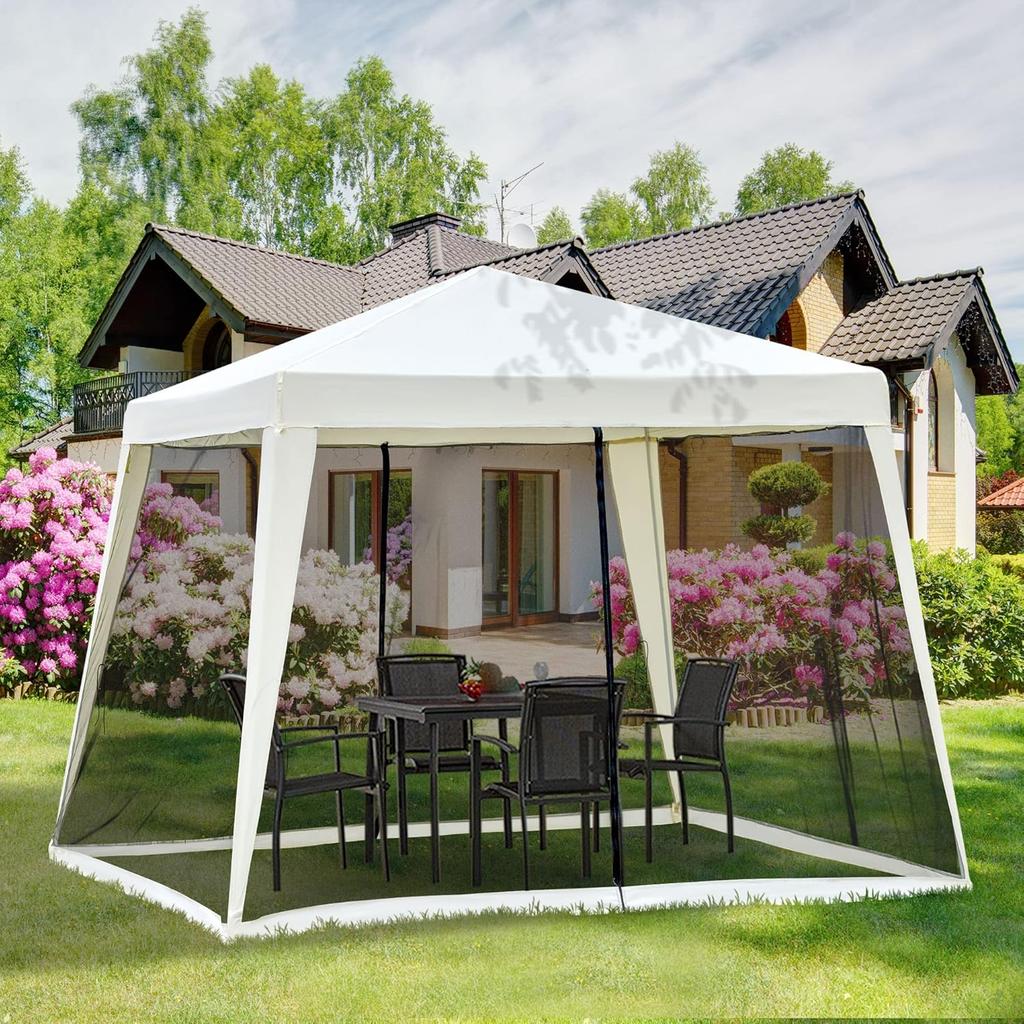 Pavilion 3X3 G1015 WHITE WITH MOSQUITO NET
