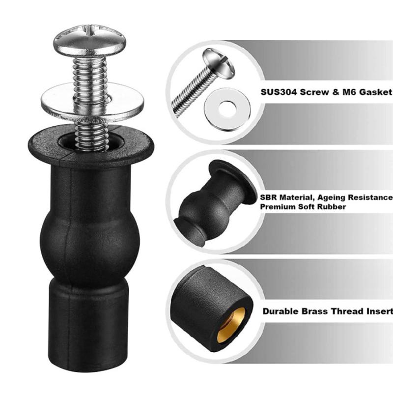1Pcs  Toilet Seat Screws Hinges Expanding Rubber Top Bottom Load Nuts Fixings Wc Blind Hole Bathroom Accessories Replacement