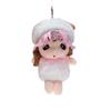 Plush Doll Keychain For Girls With Pearl Chain And Silver Keyring Collectible Gift