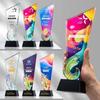 Colorful Crystal Blade Award: Outstanding Employee and Team Commemorative Trophy for Annual Meeting