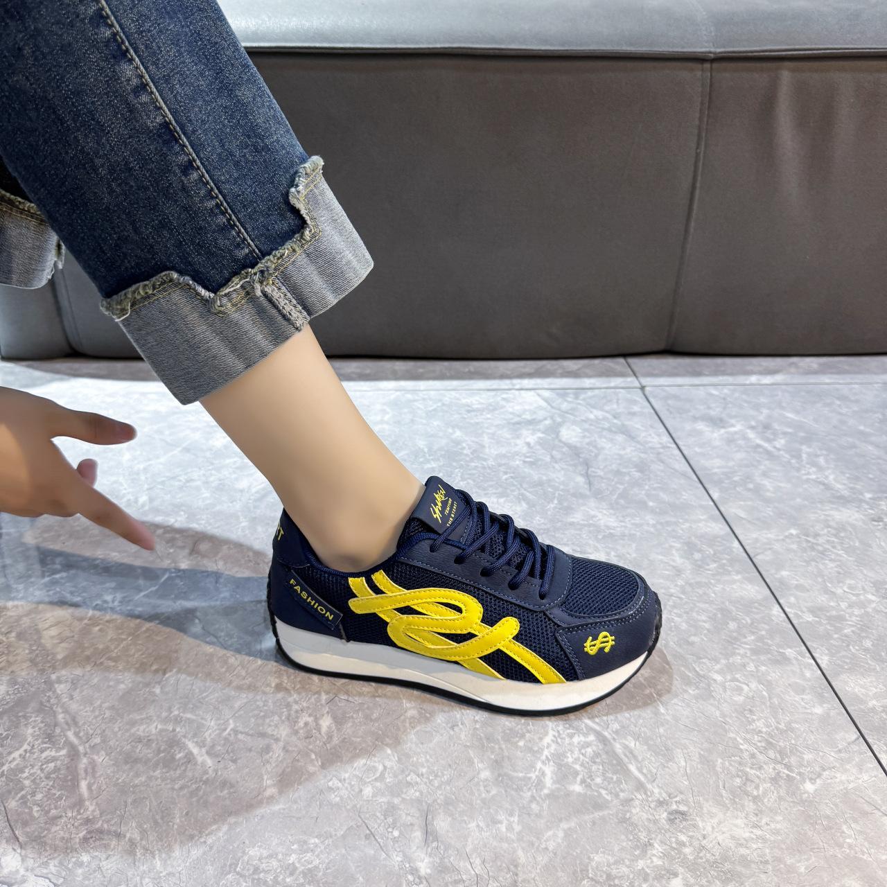 

Retro German training shoes women s 2025 autumn new versatile breathable mesh casual platform sports Forrest Gump shoes casual shoes 40 синий