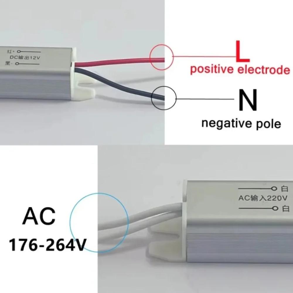 12V/24V Ultratynn Switching Power LED Driver Strømforsyning AC 220V Belysningstransformator for LED-stripe 24W 36W 48W 60W 72W 100W