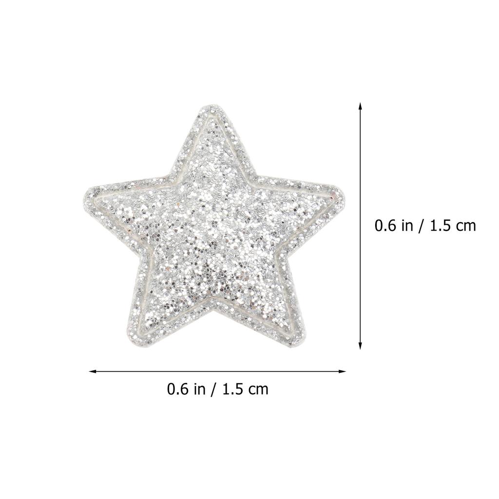 100Pcs Star Cloth Applique Exquisite Colorful Iron on Patches for Garments Crafts Clothing Accessories Star Pattern Patch