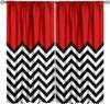Leopard Zebra Decor Window Curtain Red Black Zebra Stripes Abstract Romance Heart Creative Patchwork Modern Fashion Art for Home