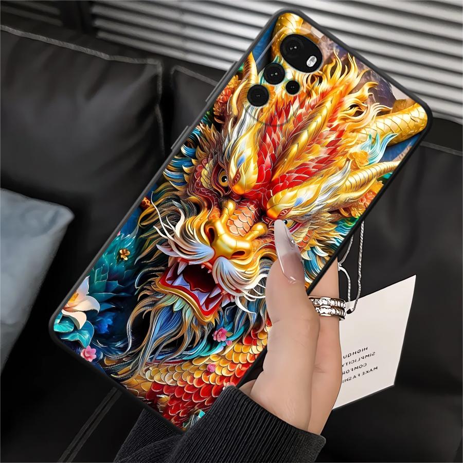 

Phone Cover Case for Motorola Moto G53 G30 G50 G52 G71 G32 G51 G73 G60s G22 Edge40 Edge 20 Pro 30 Lite Cool Dragon Motorola Edge 30 Neo