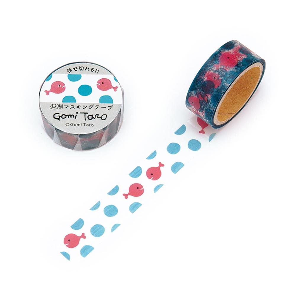 Gakken Staful Gomi Taro Masking Goldfish Run 15mm Goldfish BM04096 Tape, Away, Clear, Wide, Dots,