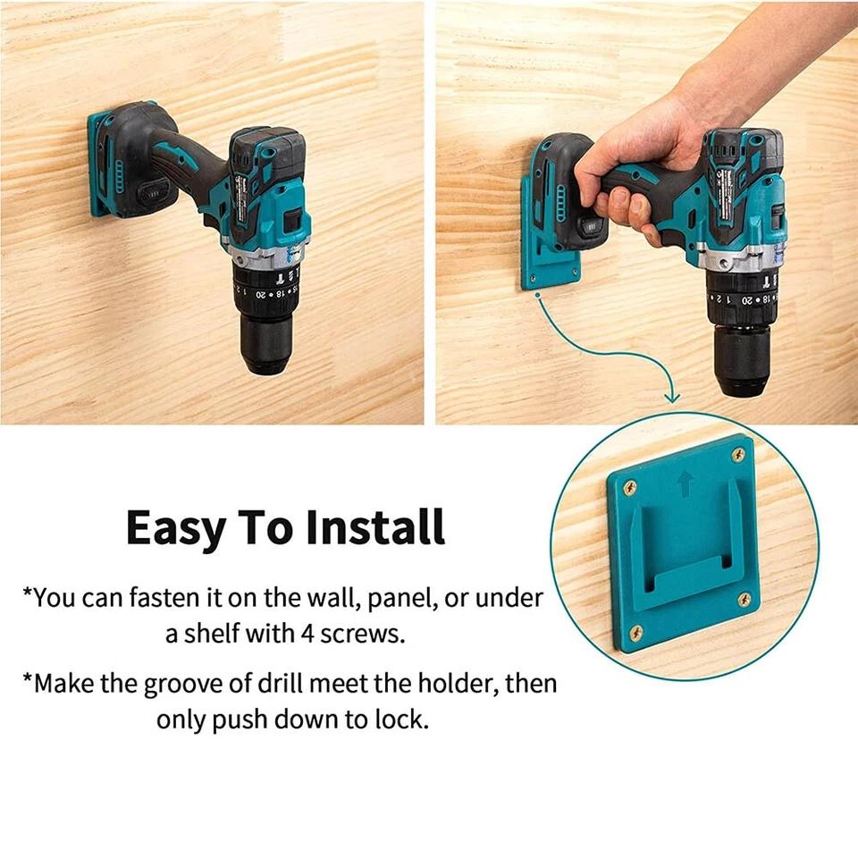 5 Pack Battery Storage Rack for Makita 14.4V 18V Li-ion Battery Tools Machine Holder Storage Rack Wall Mount Bracket Fixing