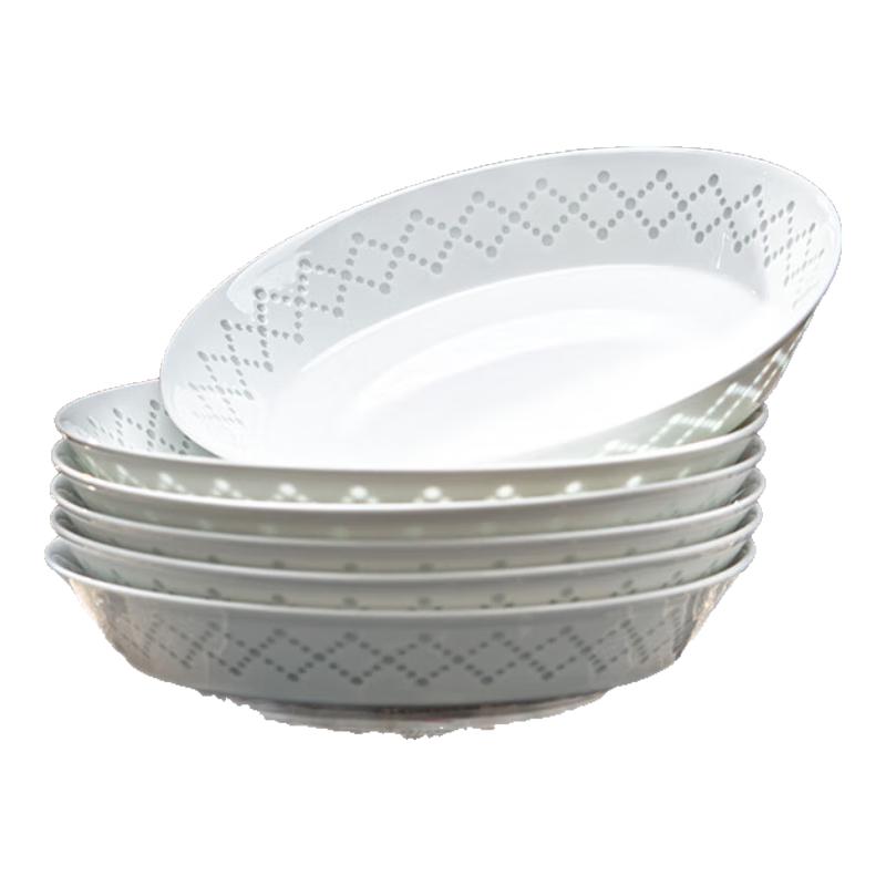 Fuyu Jingdezhen Ceramic Soup Plates Set