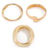 Ingemark 4 Styles Punk Smooth Water Drop Spring Bangles for Women Vintage Gold Color Geometric Bracelets Party Men Jewelry Gift