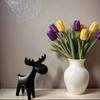 Minimalist White Deer Figurine - Plastic Stag Decor for Home, Christmas Tree, Shelf, Wedding Gift Idea