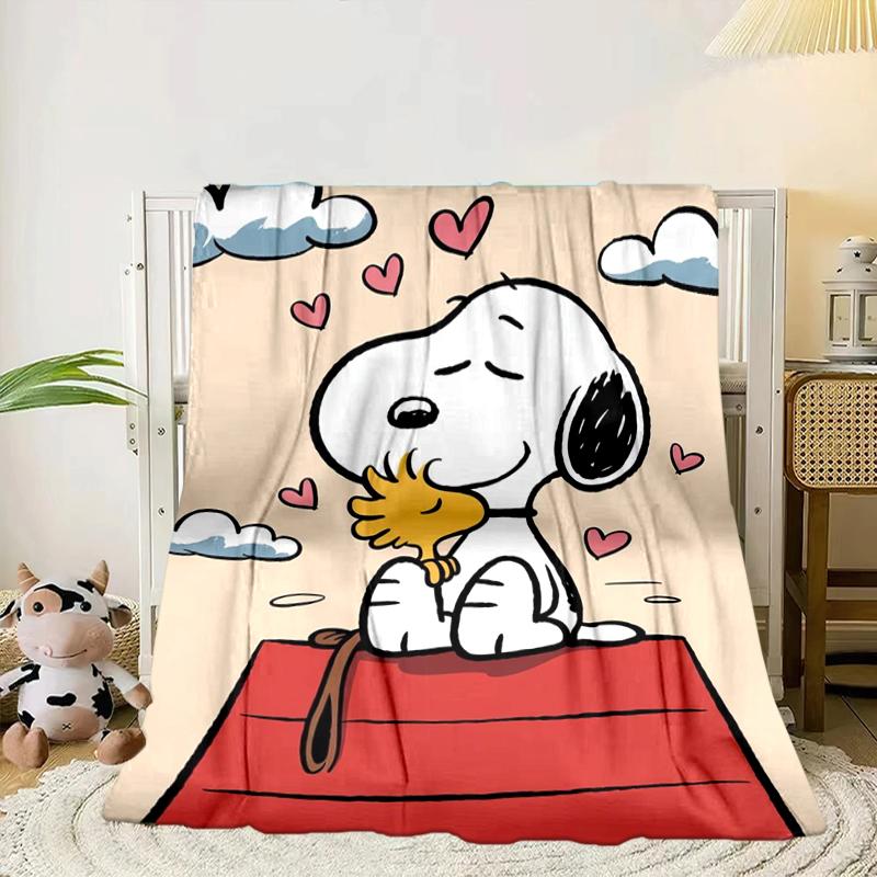 Cute Dog Dreams Under Stars Blanket Flannel Blanket for Bed, Sofa, Camping, Hiking, Picnic Essentials, Gift for Family Fan Gifts