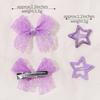 6pcs/set Sweet Sequins Bows BB Clip Set for Girls Star Butterfly Hair Clips Cute Hairbangs Side Hairpins Gripes Hair Accessories