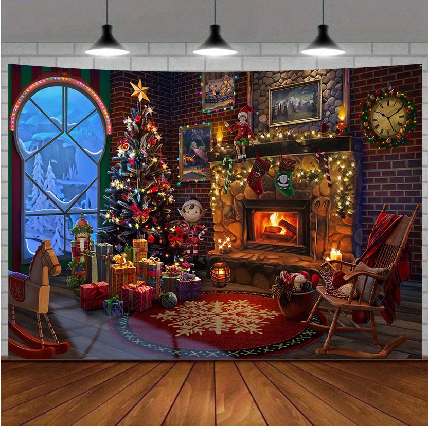 Cross-border Christmas Tapestry: Home Décor Wall Hanging for Bedroom & Photography