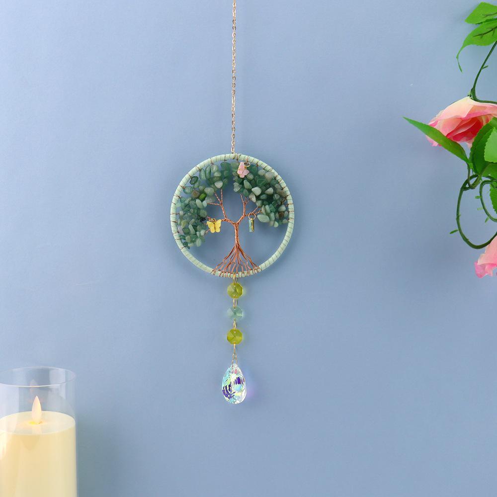Natural Crystal Tree of Life Sun Catcher & Wind Chime