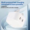 40W Dual-Line PD Fast Charger Type-C Dual-Port Flash Charge Travel Adapter