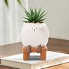 Smile Face Flower Pot Reusable Unique Sit Chair Succulent Pots Wear Resist Creative Small Potted Ornament for Indoor Outdoor