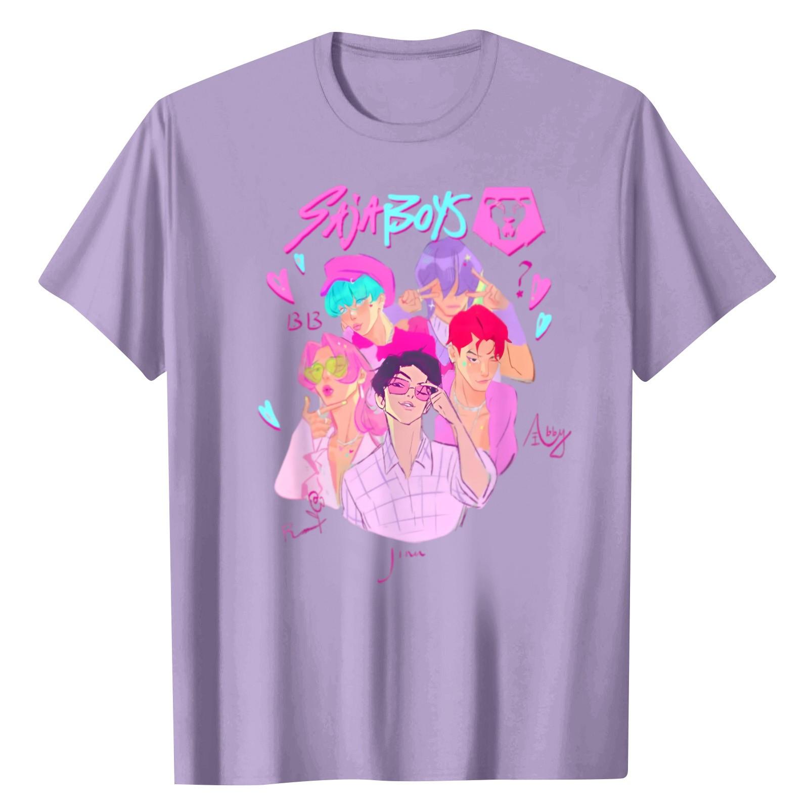 

Мужская футболка с круглым вырезом, с принтом, с коротким рукавом XXXXXL фиолетовый