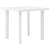 VidaXL Garden Table White 80x75x72 Cm Plastic