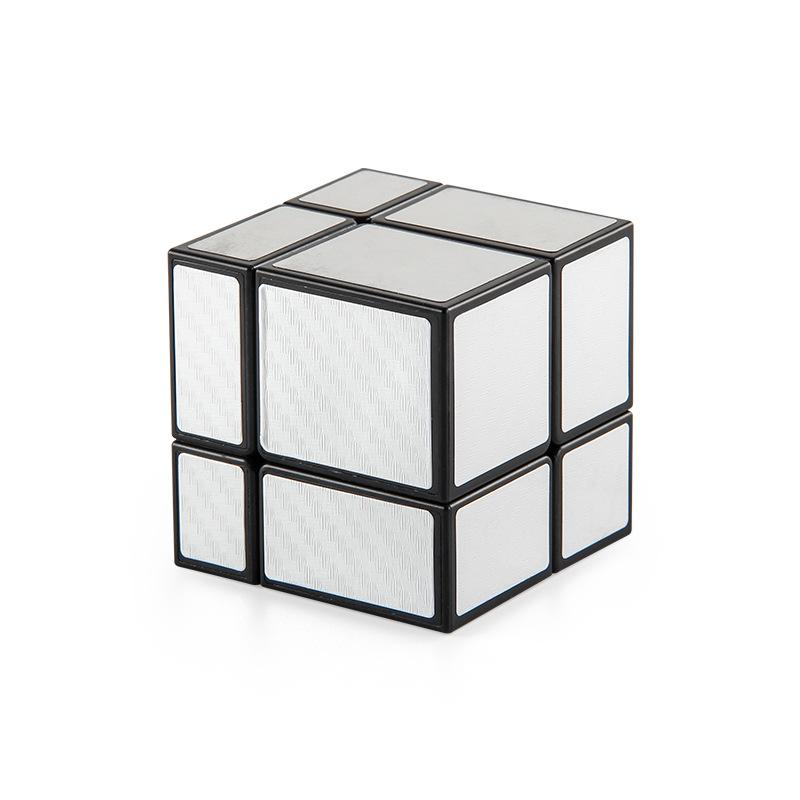 P168-6 Children'S Science And Education Puzzle Rubik'S Cube Smooth Racing 5.7Cm Second Order Rubik'S Cube Special Shaped Mirror Rubik'S Cube Silver