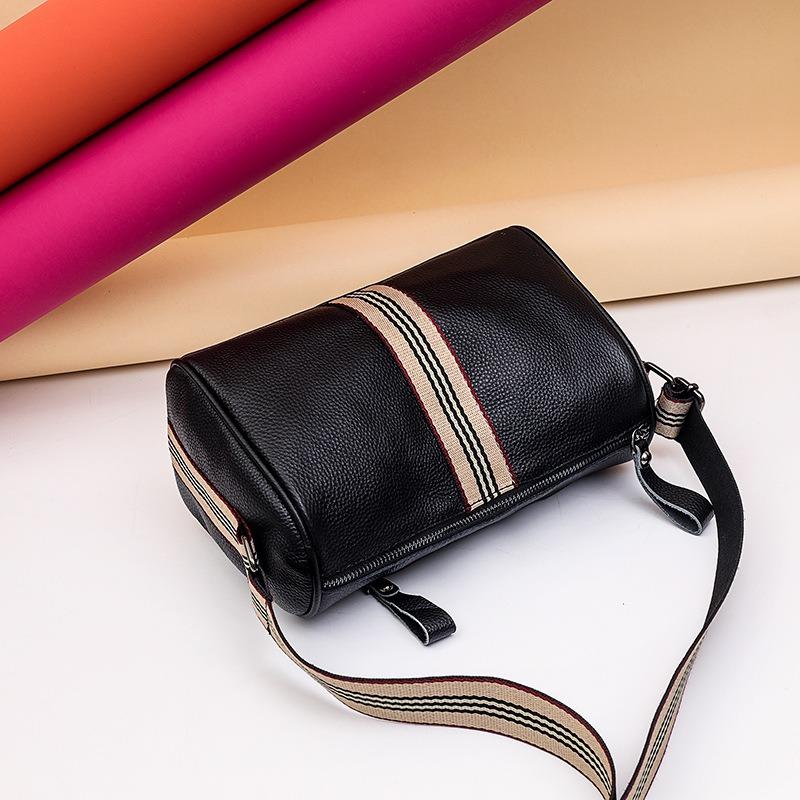 Large Cylinder Bag Plus Wide Shoulder Strap Women's Bag High Quality Shoulder Messenger Bag