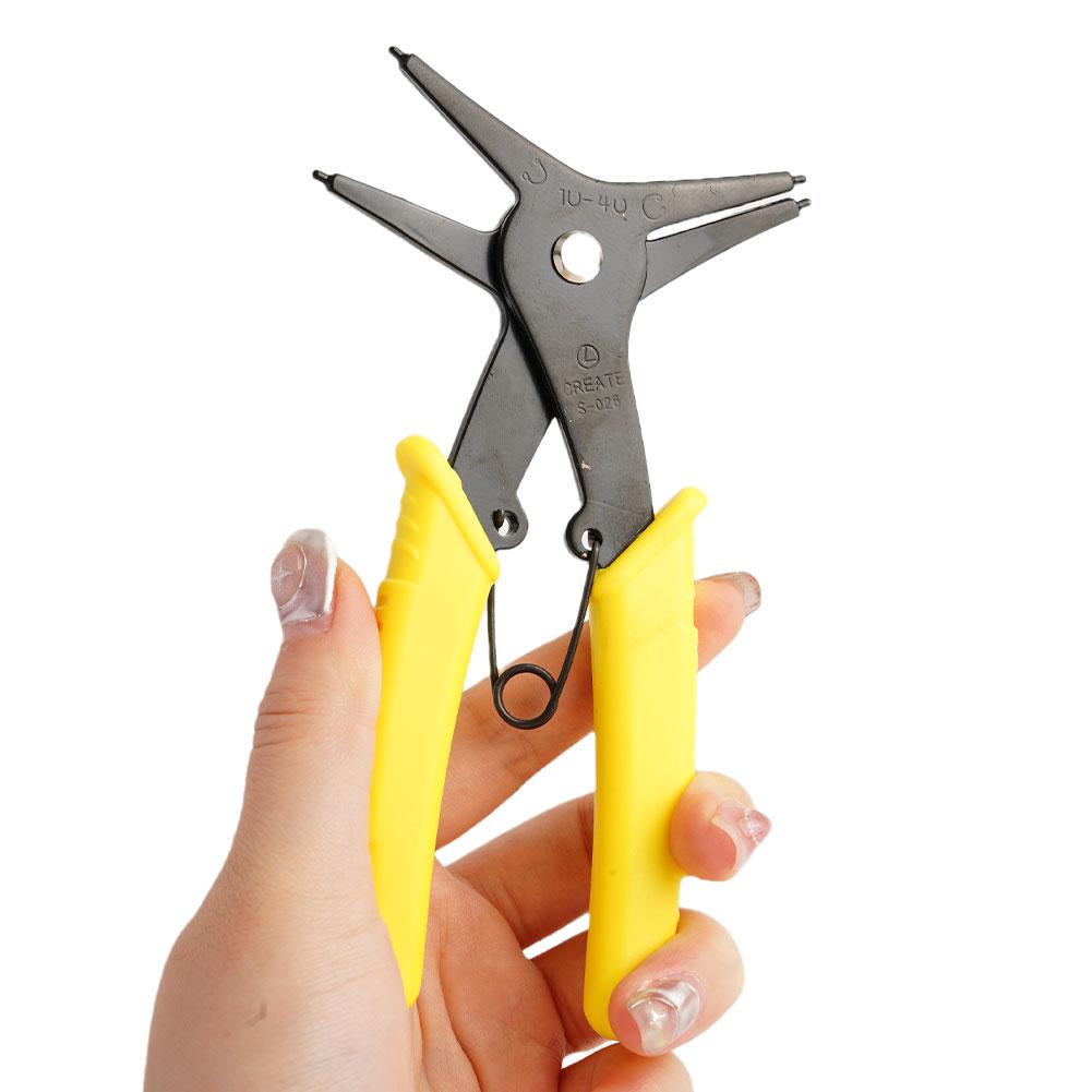 1pc Dual Purpose Circlip Pliers Internal And External Outer Retaining Pliers Inner Card Tool Car Pliers Retaining J8E2