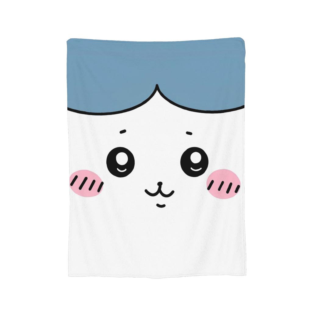 C-Chiikawaa White Momonga Blankets Fleece Spring/Autumn  Multi-function Super Warm Throw Blankets for Bedding Couch Rug Piece