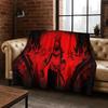Japanese Samurai Bushido Katana Flannel Blanket Soft Warm Blanket for Bedroom Living Room Bed Office Travel Camping Picnic Gift