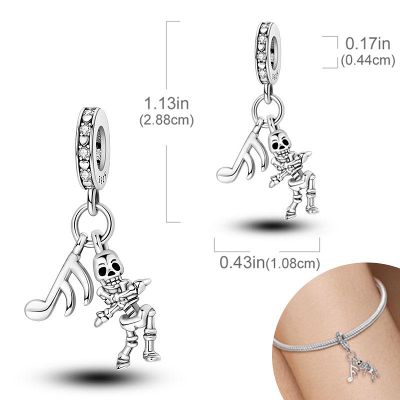 New Copper Halloween Skull Pumpkin Charm Bead Fit Original Pendant Bracelet Diy Halloween Holiday Decoration Souvenirs