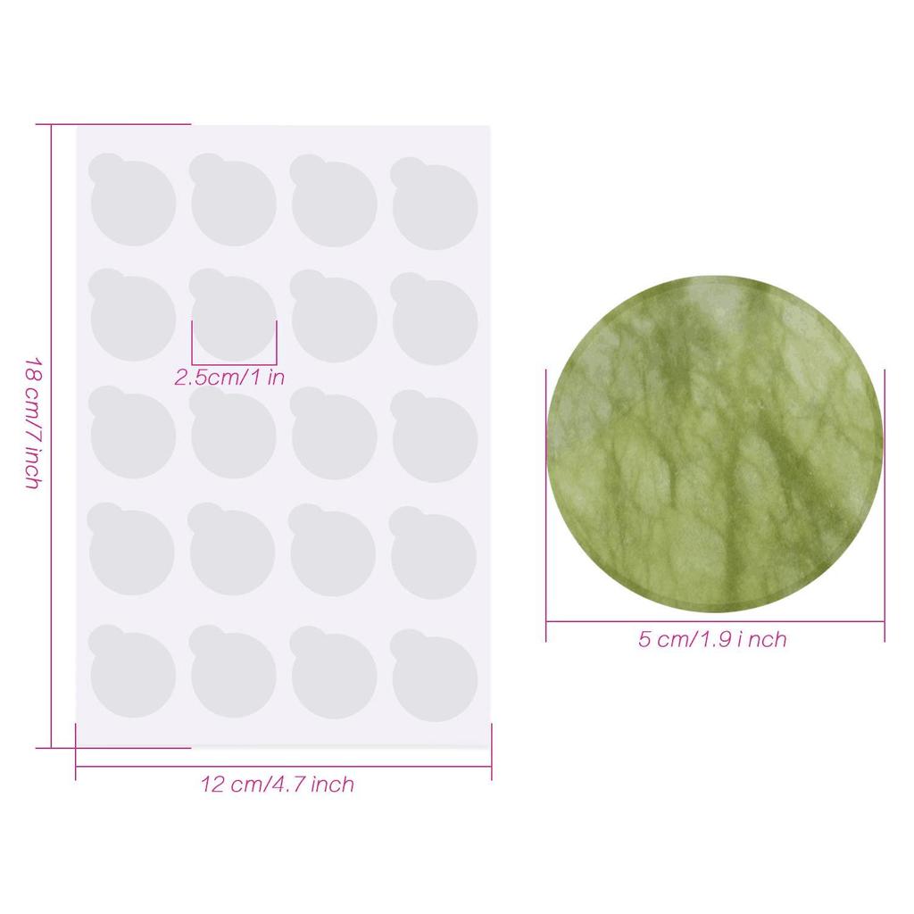 200 Pcs Eyelash Extension Adhesive Glue Pallet Sticker Pads, Disposable Waterproof Adhesive Holder Pad and 1 Pcs Eyelash Extension Jade Stone