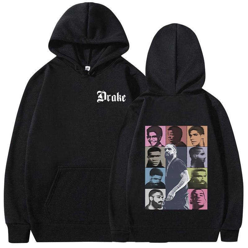 Rapper Drake Music Album Cover Graphic Hoodies Men's Fashion Hip Hop Vintage Sweatshirts Autumn/Winter Fleece Warm Pullovers Y2k
