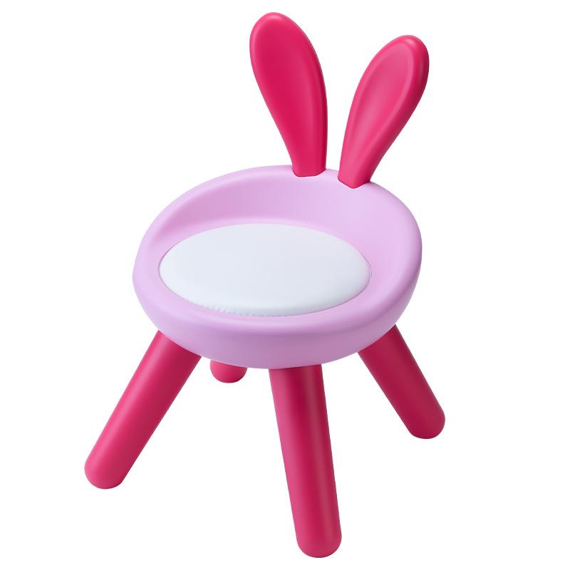 Children's Cute Squeaky Stool with Backrest - Ideal for Dining, Play, and Kindergarten