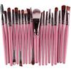 Make-up Brush Set For Eye Shadow, Powder, Foundation, 20 Pieces, For Women And Girls (pink + Coffee)