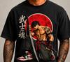 Japanese Samurai Anime T Shirt Mens Bushido Soul Warrior Graphic Tee