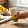Hand Painted Ceramic Fruit Goblet Cute Ice Cream Mug Creative Coffee Cup  Breakfast