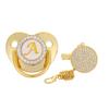 Gold Alphabet Pacifier: Soothing Weaning Tool for Babies