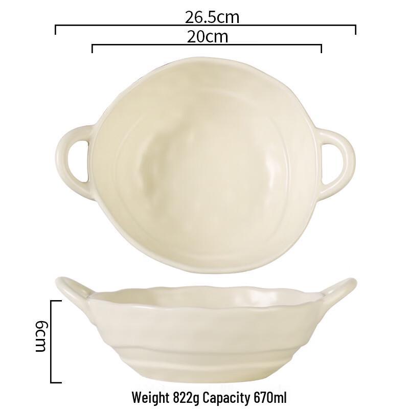 Minimalist Ceramic Ramen Bowl with Handles