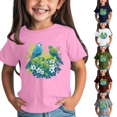 Toddler Girl Boy T-Shirts Kids Top Boys And Girls Printed Short Sleeved T-shirt
