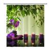 Tenda Doccia Meditazione Giapponese Zen Spa Loto Pietre di Basalto Olio Essenziale Candele Profumate Bambù Acqua Arredamento Casa Set Impermeabile