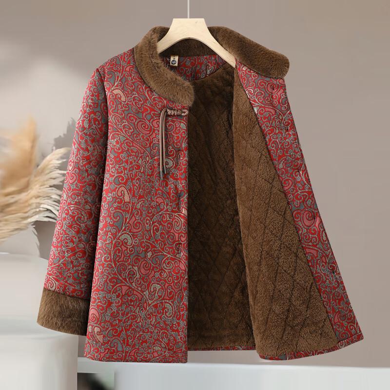 Women's Plus Size Chinese Style Padded Winter Coat