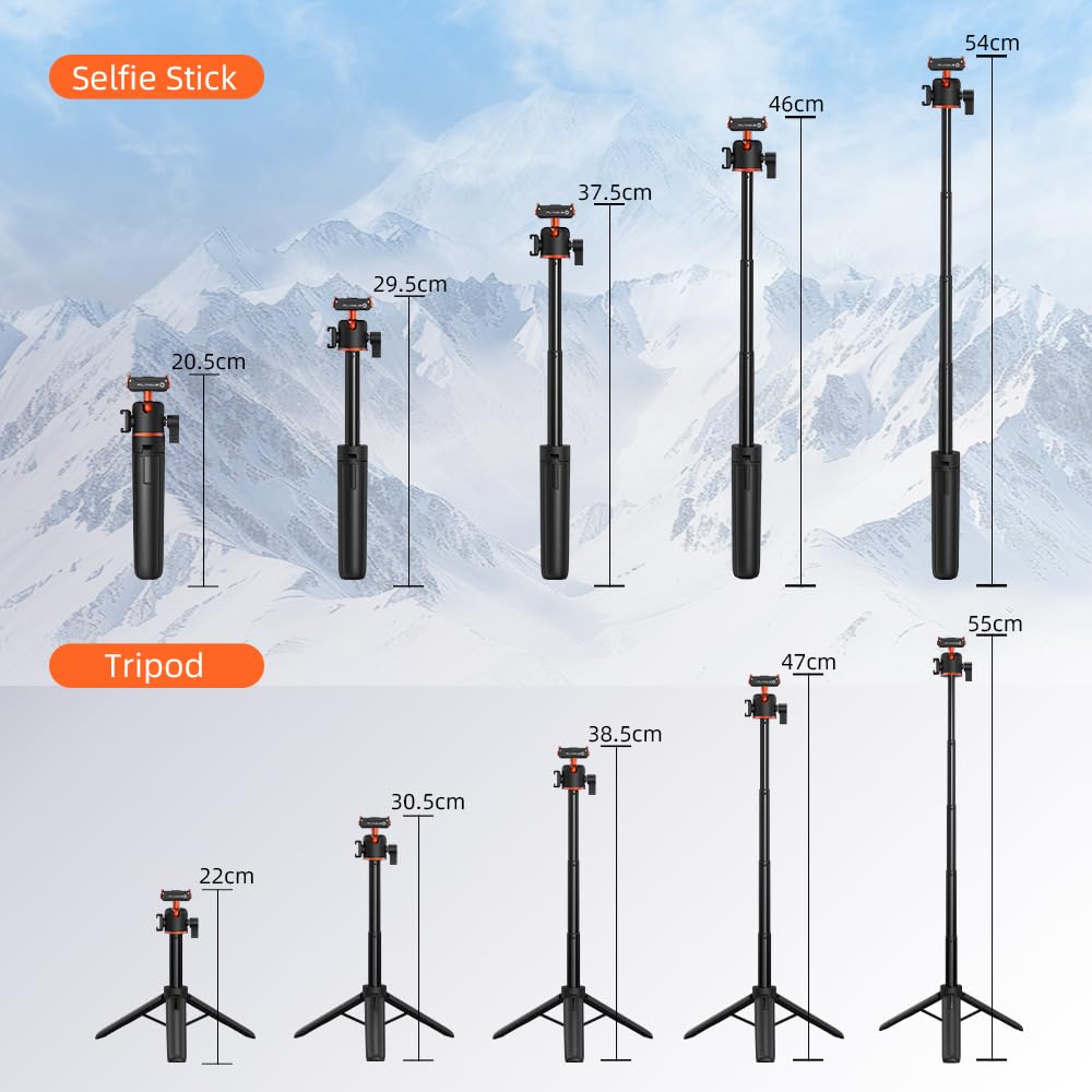 Mini Förlängningsstång Kamera Stativ för DJI Osmo Action Magnetisk Kul med Mini Kallsko 6/Osmo Nano, Snabbfäste, 360° Rotation, Huvud, Resa,