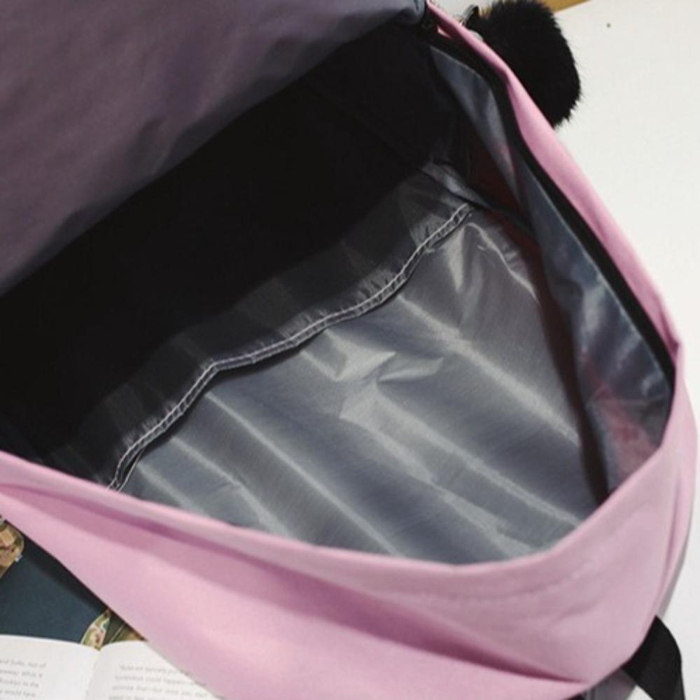 Large Capacity Printed Leaves Backpack Printed Leaves Canvas Rucksack Student Schoolbag  Female
