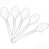NUOLUX Disposable Plastic Spoons, 100 Pieces, 12cm, Clear, for Ice Cream and Desserts, Perfect for Tasting, Commercial Use