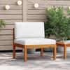 VidaXL Garden Middle Sofa with Cushions In Acacia Wood and Rope 312429