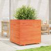 VidaXL Planter Wax Brown 70x70x72 Cm Solid Pine Wood, Outdoor Planter, Flower Box, Tomato Planter, 3282621