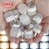 10Pcs Mini USB Night Light Bulbs Warm White Eye Protection Book Reading Light USB Plug PC Mobile Power Charging LED Lights Lamp