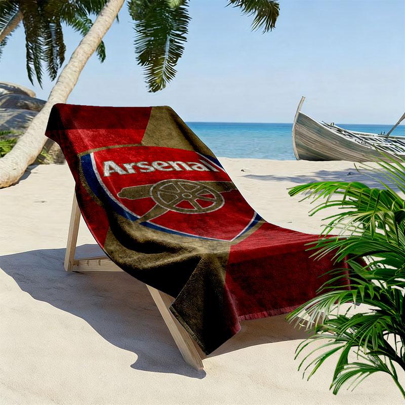 Arsenal F Print Beach Towel, Large Soft Quick Dry Towel for Beach Camping Swimming