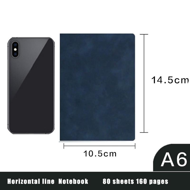 A6 Zesílené poznámky Business Pu zápisník Ovčí kůže 160 stran Linkovaný zápisník