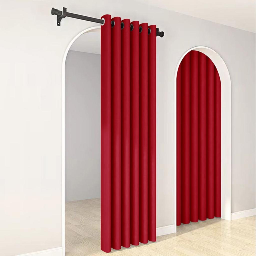 High-Precision Curtain Finished Curtain Fabric Solid Color Heat Insulation Window + Shading